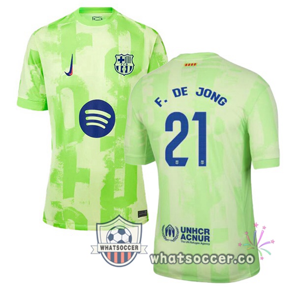 FC Barcelona (F. DE JONG 21) Third Soccer Jerseys Green 2024-2025