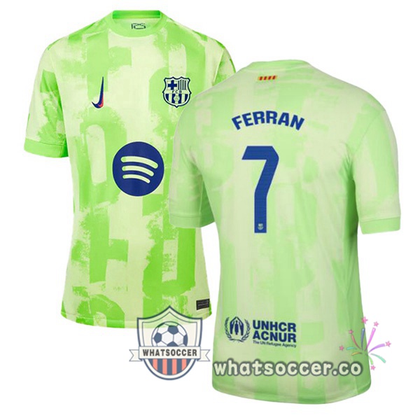 FC Barcelona (FERRAN 7) Third Soccer Jerseys Green 2024-2025