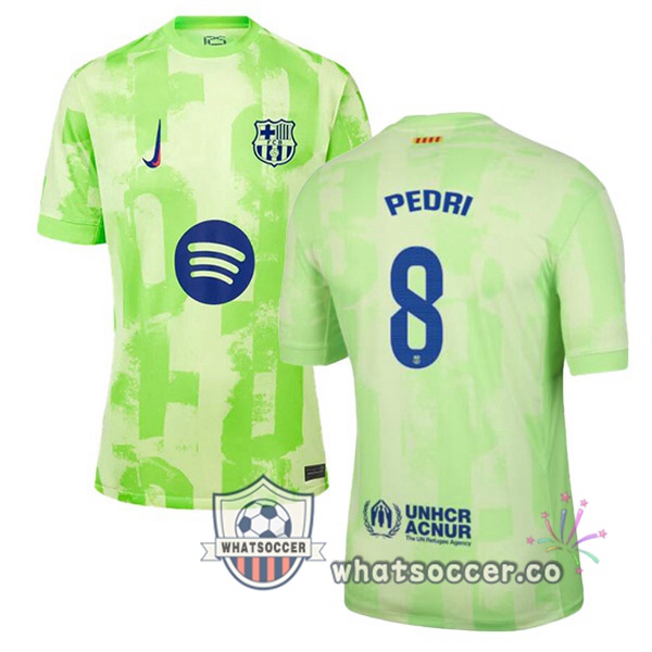 FC Barcelona (PEDRI 8) Third Soccer Jerseys Green 2024-2025
