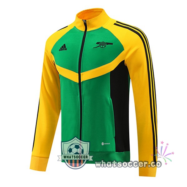Soccer Jacket Arsenal Green Yellow 2024-2025