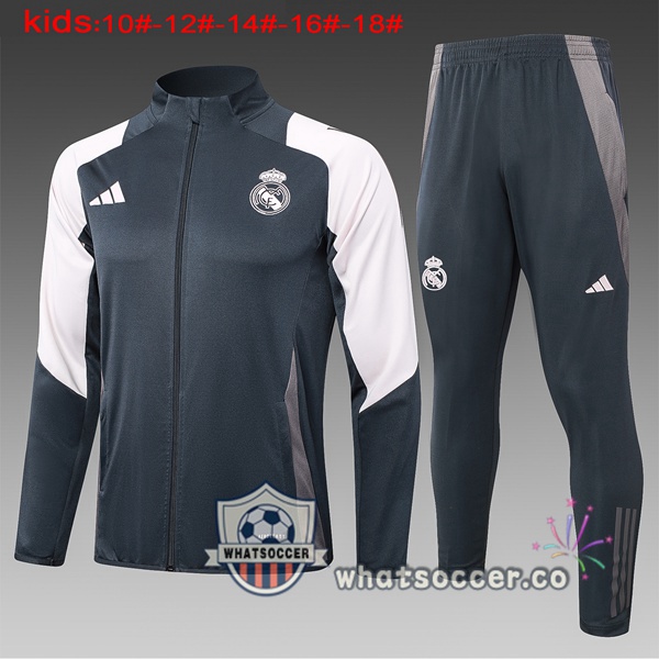 Training Jacket Real Madrid Kids Gray 2024-2025