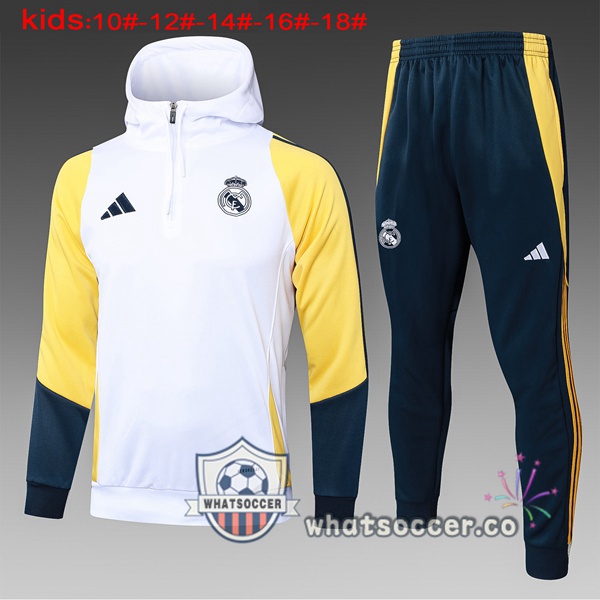 Tracksuit - Hooded Real Madrid Kids White 2024-2025