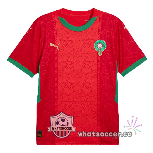 Morocco Home Soccer Jerseys Red 2024-2025