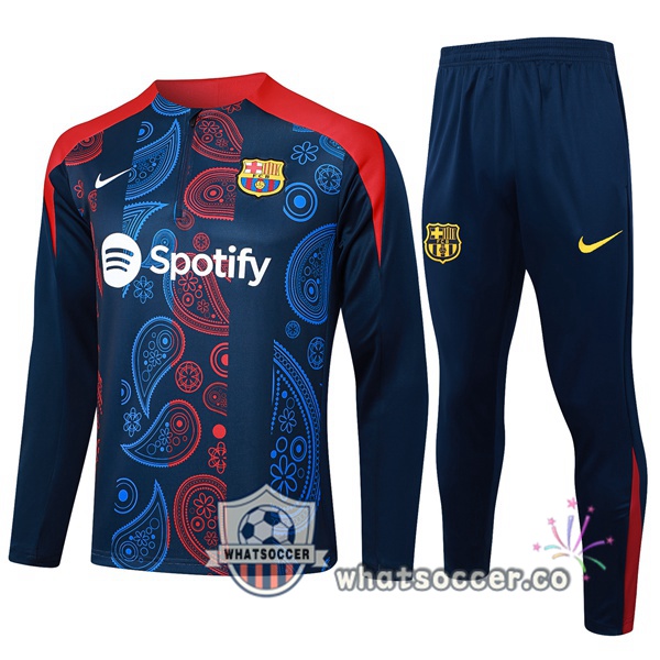 Tracksuit FC Barcelona Blue Royal Red 2024-2025