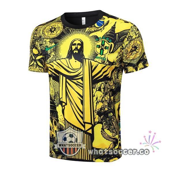Brazil Training T-Shirts Yellow 2024-2025