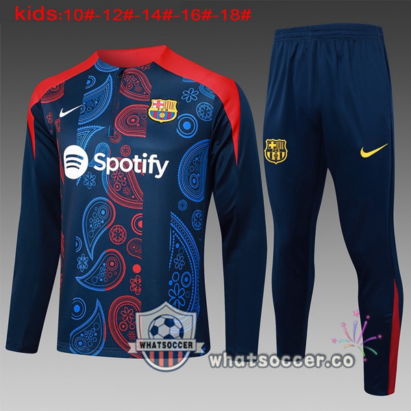 Tracksuit FC Barcelona Kids Red Blue Royal 2024-2025