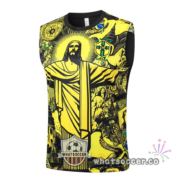 Brazil Soccer Vest Yellow 2024-2025