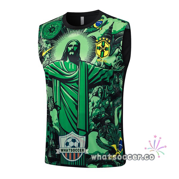 Brazil Soccer Vest Green 2024-2025