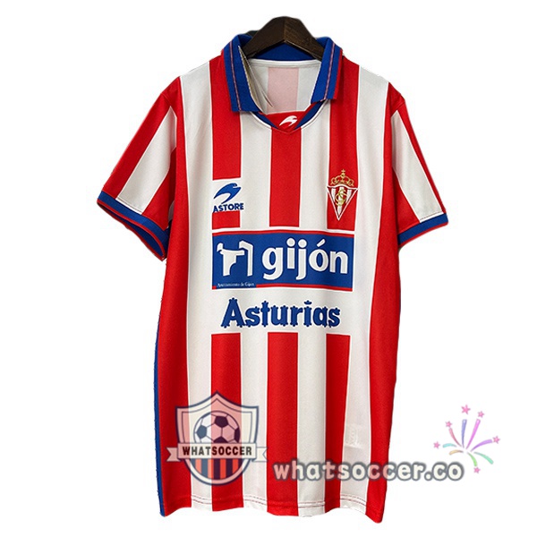 Sporting Gijon Retro Home White Red 2001-2002