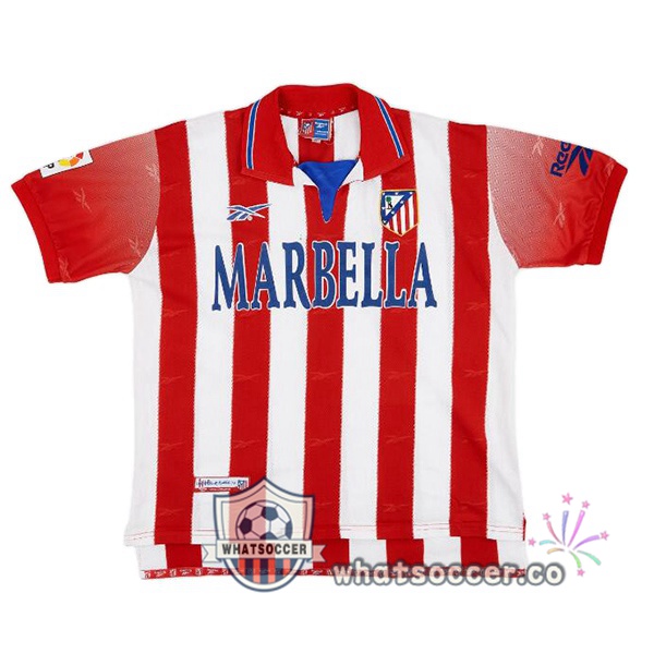 Atletico Madrid Retro Home White Red 1998-1999