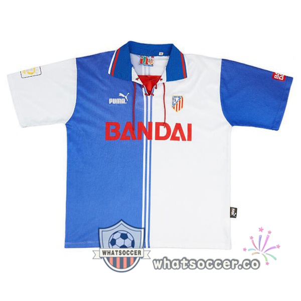 Atletico Madrid Retro Third White Blue 1996-1997
