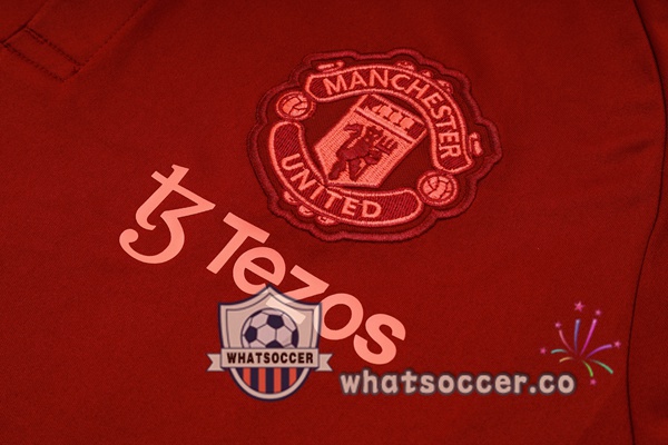 Training Polo Manchester United + Pants Red 2024-2025