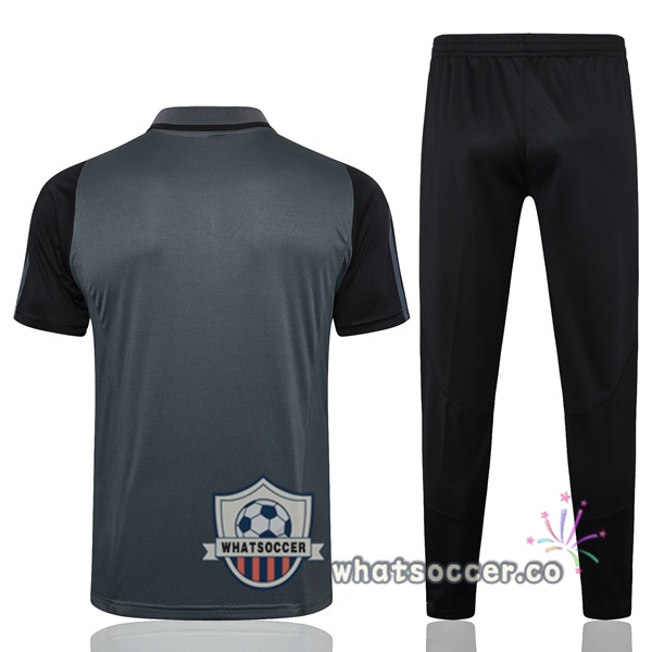 Training Polo Real Madrid + Pants Gray 2024-2025