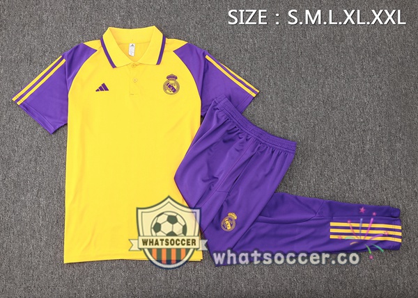 Training Polo Real Madrid + Pants Yellow 2024-2025