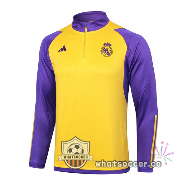 Soccer Sweater Real Madrid Yellow Purple 2024-2025