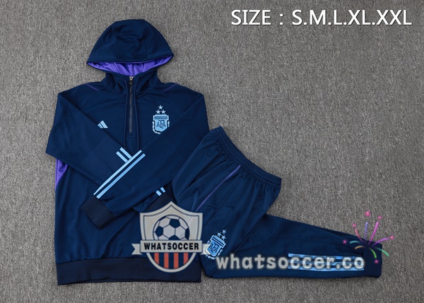 Tracksuit - Hooded Sweatshirt Argentina Blue Royal 2024-2025