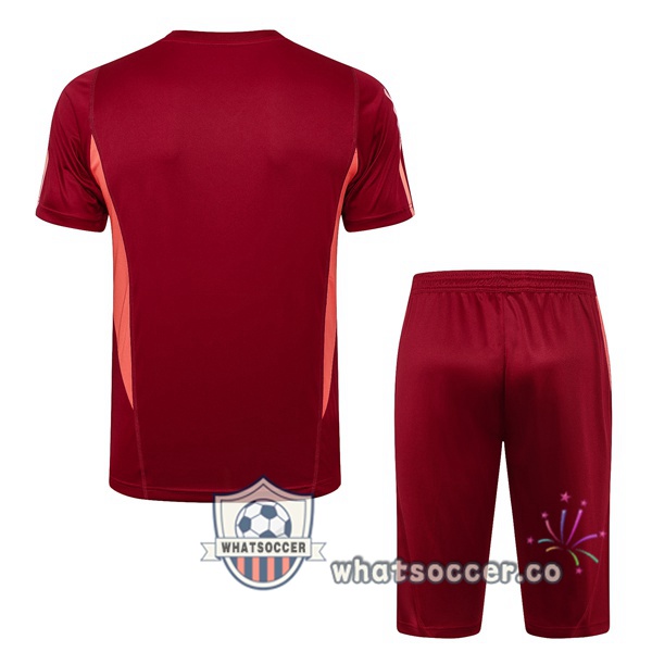 Manchester United Training T-Shirts + Shorts Red 2024-2025