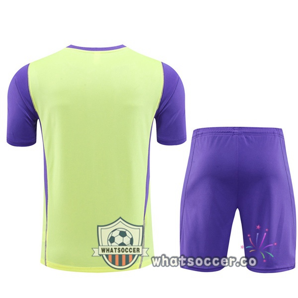 Real Madrid Training T-Shirts + Shorts Yellow 2024-2025