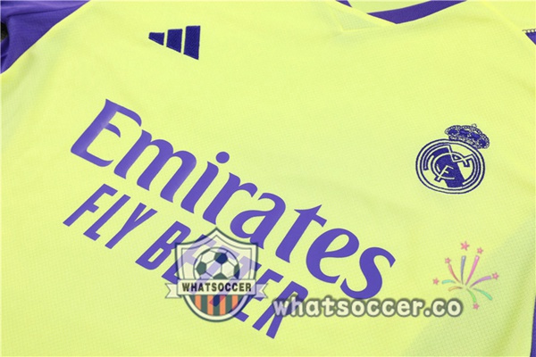 Real Madrid Training T-Shirts + Shorts Yellow 2024-2025