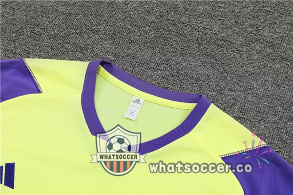 Real Madrid Training T-Shirts + Shorts Yellow 2024-2025