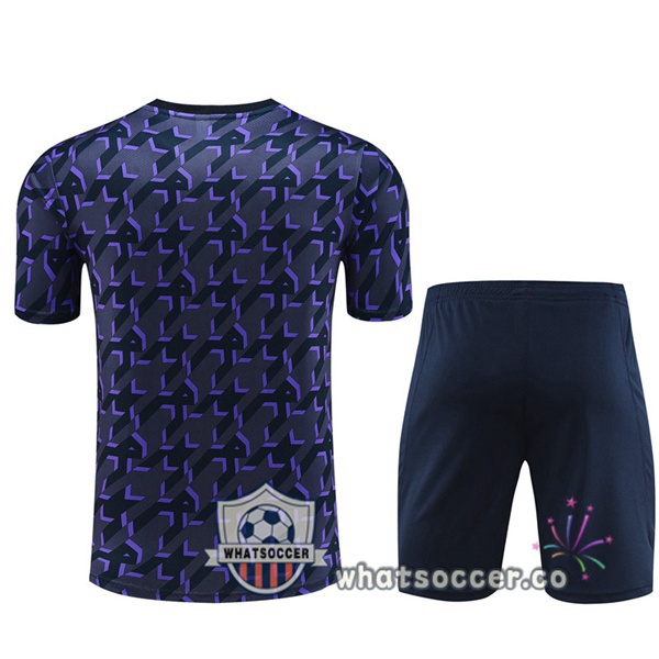 Real Madrid Training T-Shirts + Shorts Blue Royal 2024-2025