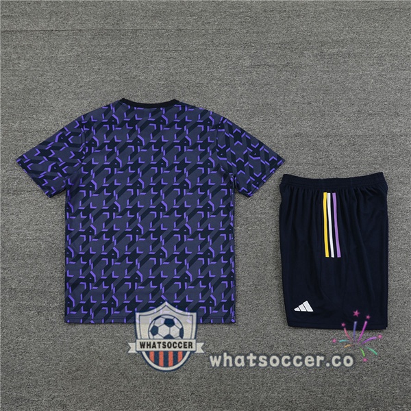 Real Madrid Training T-Shirts + Shorts Blue Royal 2024-2025