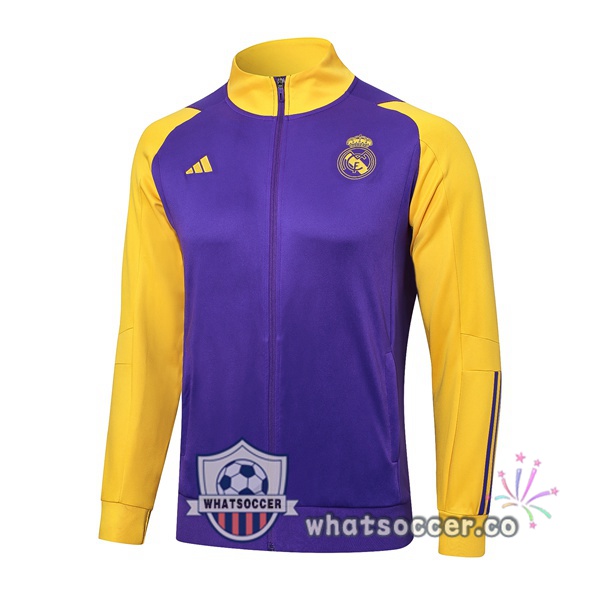 Soccer Jacket Real Madrid Purple Yellow 2024-2025