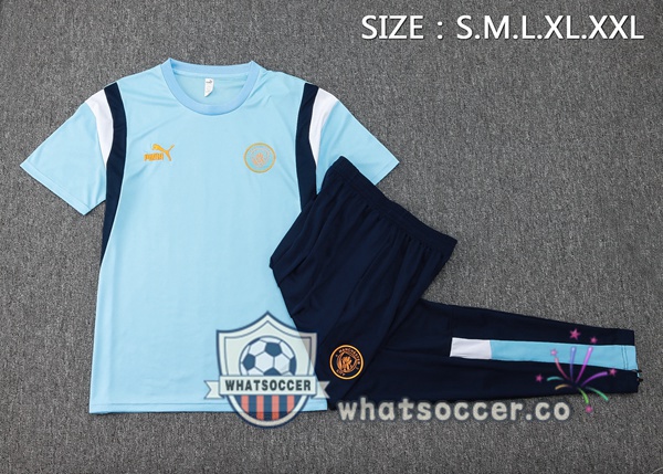 Manchester City Training T-Shirts + Pants Blue 2024-2025