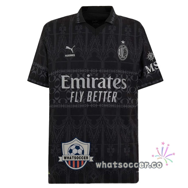 AC Milan Four Soccer Jerseys Black 2023-2024