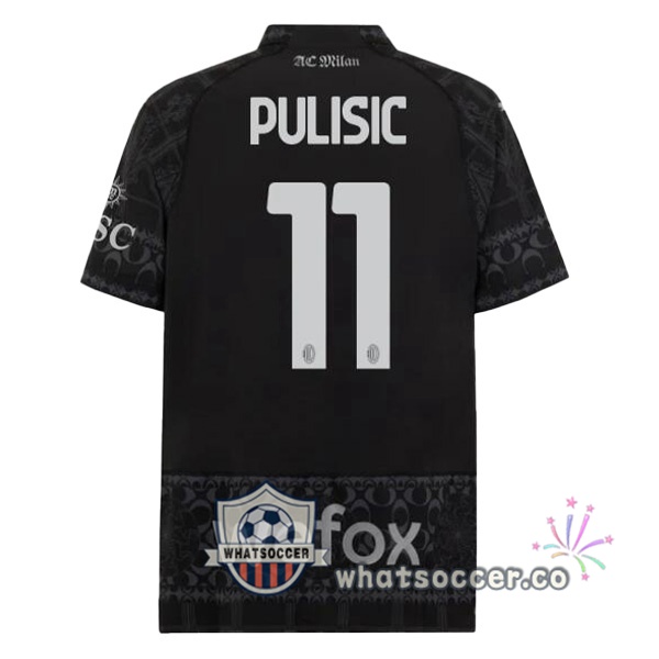AC Milan (Pulisic 11) Four Soccer Jerseys Black 2023-2024