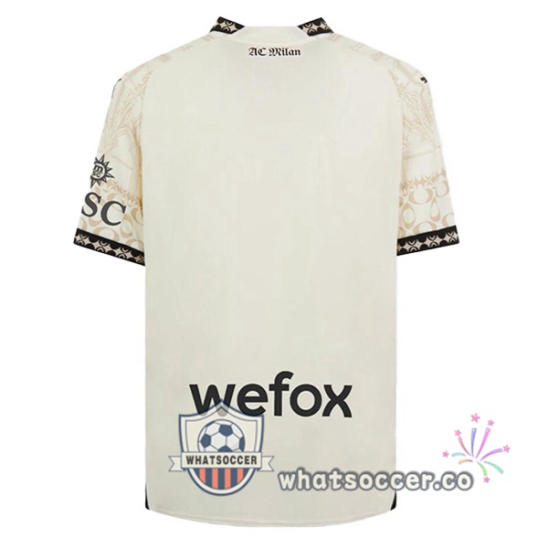 AC Milan Four Soccer Jerseys Yellow 2023-2024