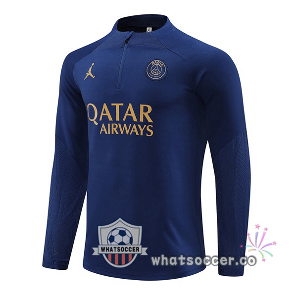 Soccer Sweater JORDAN Paris PSG Blue Royal 2024-2025