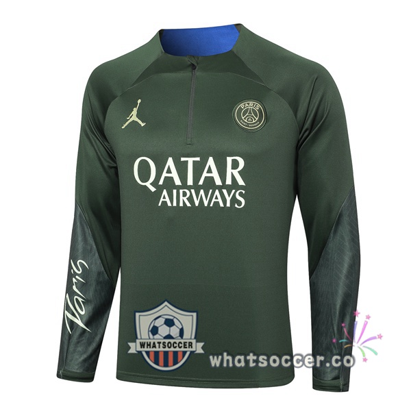 Soccer Sweater JORDAN Paris PSG Green 2024-2025