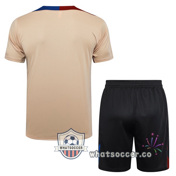 FC Barcelona Training T-Shirts + Shorts Yellow 2024-2025
