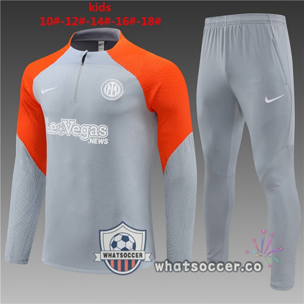 Tracksuit Inter Milan Kids Gray Orange 2024-2025