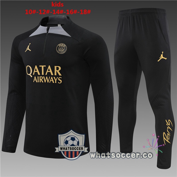 Tracksuit Paris PSG Kids Black 2024-2025