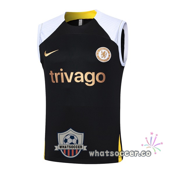 FC Chelsea Soccer Vest Black White 2024-2025
