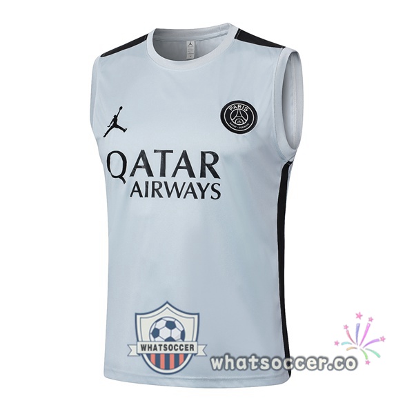 Paris PSG Soccer Vest Gray 2024-2025