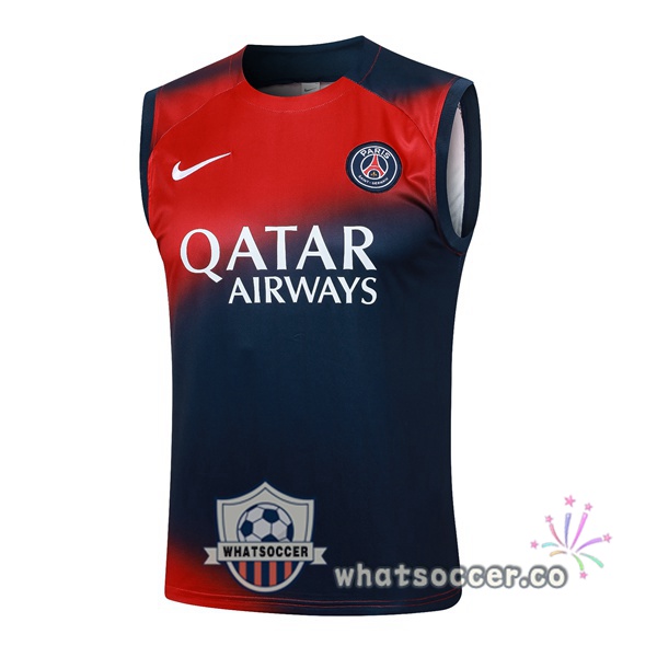 Paris PSG Soccer Vest Blue Royal Red 2024-2025