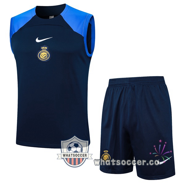 Al-Nassr FC Soccer Vest + Shorts Blue Royal 2024-2025