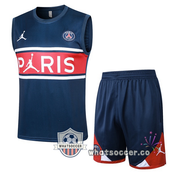 Paris PSG Soccer Vest + Shorts Blue Royal 2024-2025