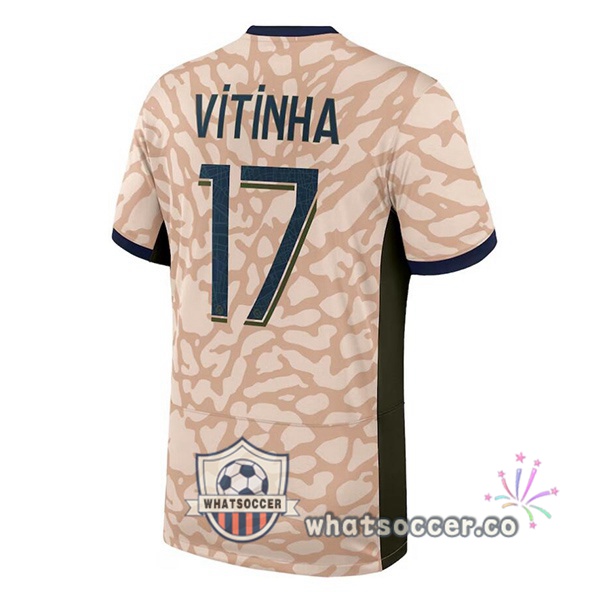 Paris PSG (Vitinha 17) Four Soccer Jerseys Rose 2023-2024