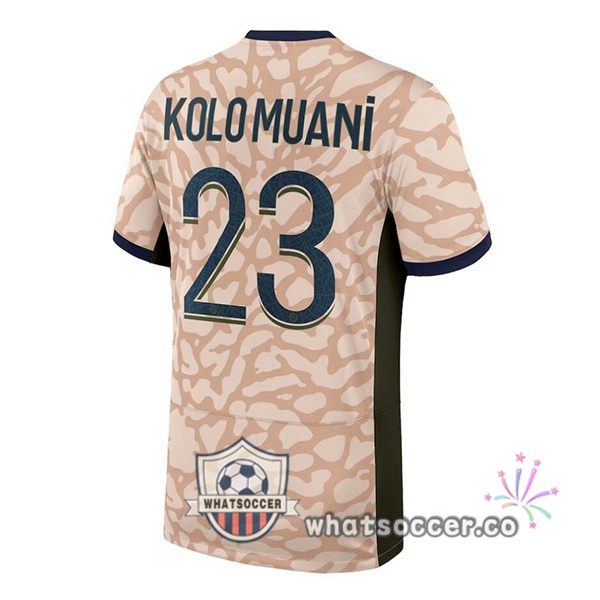 Paris PSG (Kolo Muani 23) Four Soccer Jerseys Rose 2023-2024