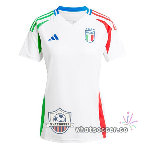 Italy Women Away Soccer Jerseys White 2024-2025