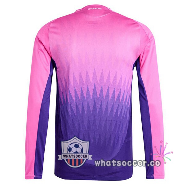 Germany Away Soccer Jerseys Long Sleeve Rose Purple 2024-2025
