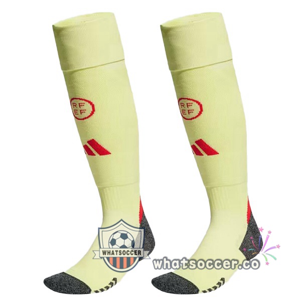 Spain Away Soccer Jerseys Yellow 2024-2025