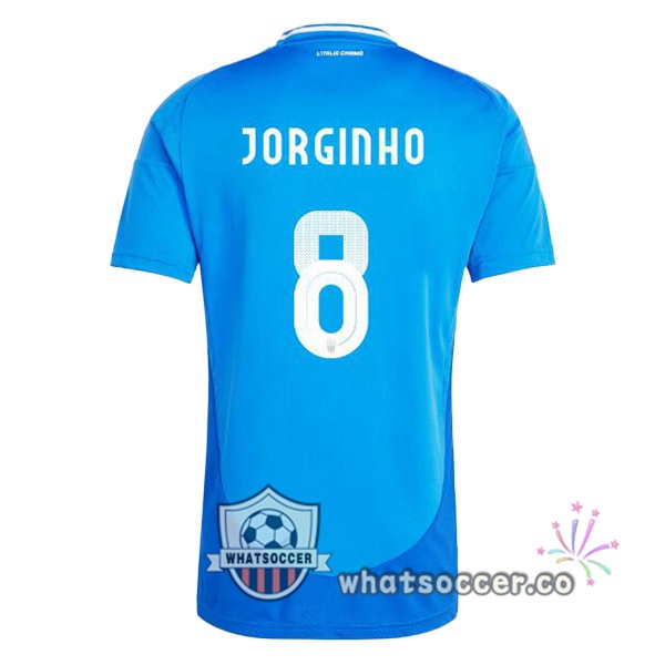 Italy (JORGINHO 8) Home Soccer Jerseys Blue 2024-2025