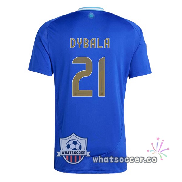 Argentina (DYBALA 21) Away Soccer Jerseys Blue 2024-2025