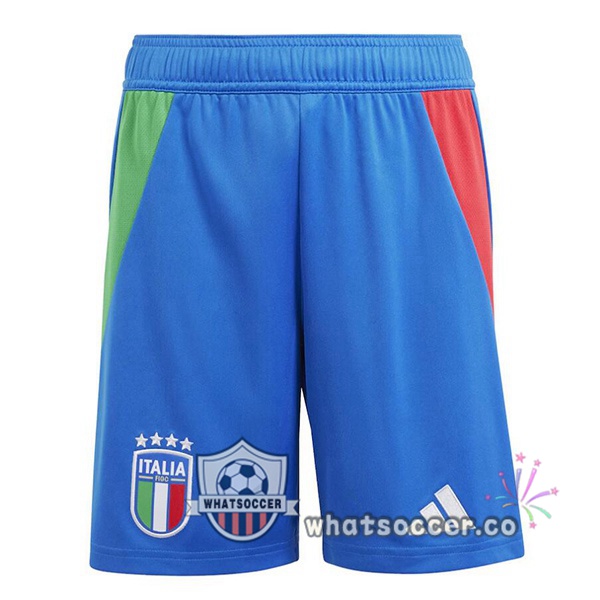Italy Away Soccer Shorts Blue 2024-2025