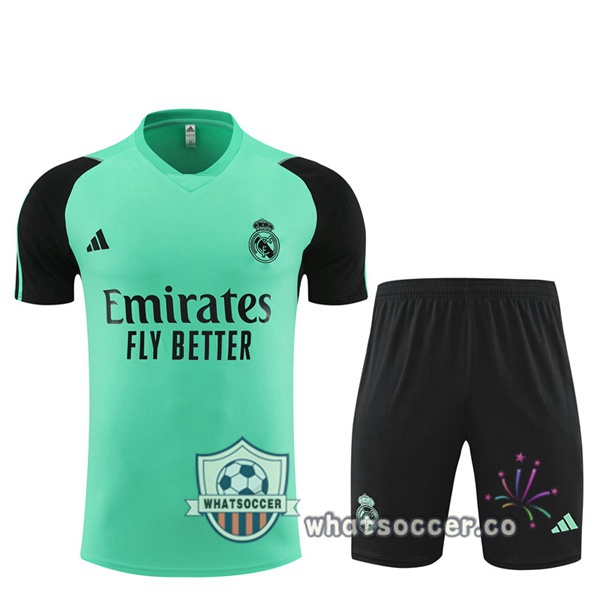 Real Madrid Training T-Shirts + Shorts Green 2024-2025